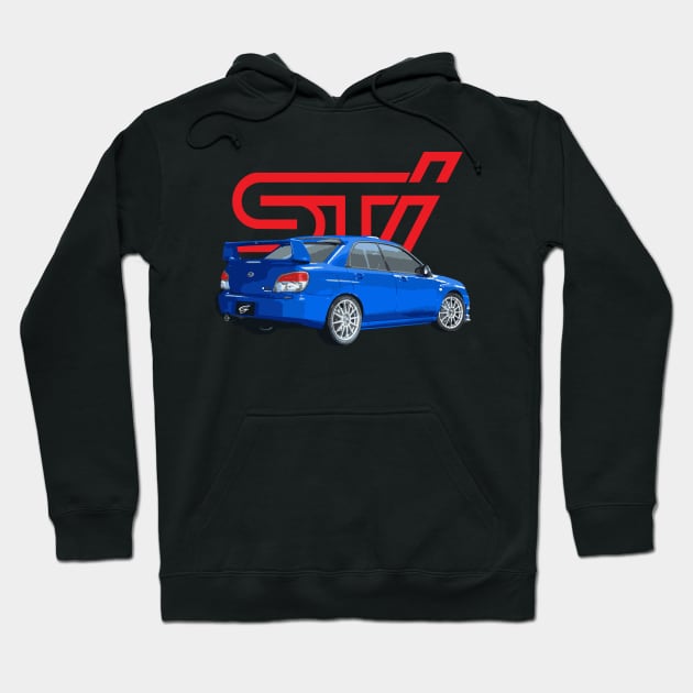 STI SPEC C REAR WOLRD RALLY BLUE Hoodie by cowtown_cowboy